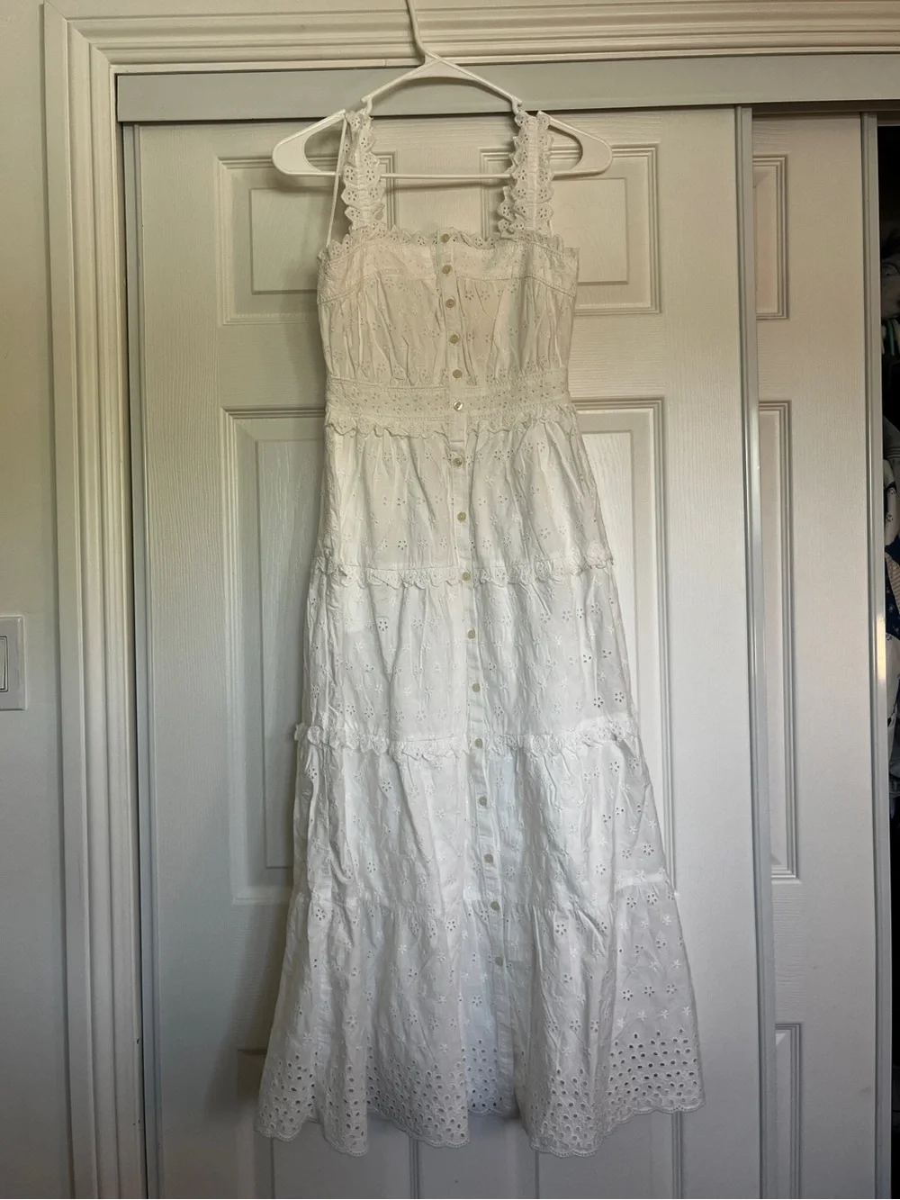 NWT DÔEN Eyelet Midi Dress XXS - Picture 7 of 8